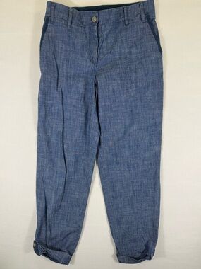 Talbots Chambray-Style Blue Cropped Jeans